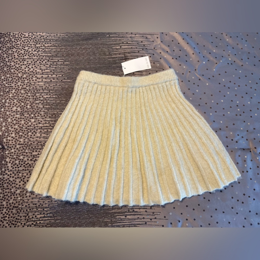 Pleated Sweater Skirt S
